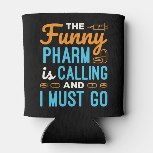 Apotheker Apotheek Tech Funny Pharm roept Blikjeskoeler (Achterkant)