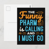Apotheker Apotheek Tech Funny Pharm roept Briefkaart (Voorkant / Achterkant)
