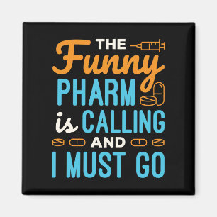 Apotheker Apotheek Tech Funny Pharm roept Magneet