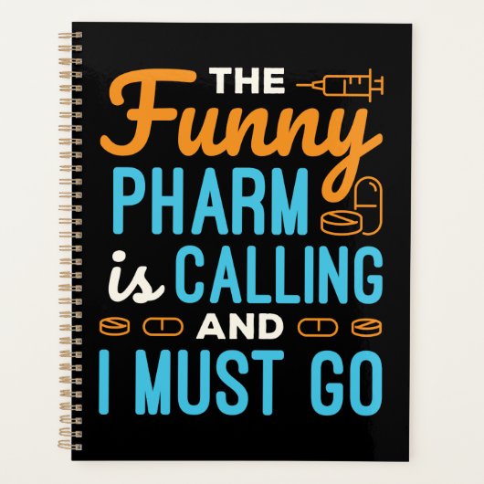 Apotheker Apotheek Tech Funny Pharm roept Planner (Voorkant)