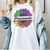 Apotheker Beroep Rainbow Sunflower T-shirt