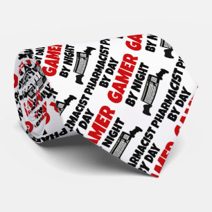 apotheker bij dag gamer bij nacht stropdas