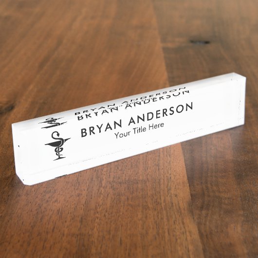 apotheker - Bowl Hygeia Symbol Naambordje (Zijkant)