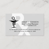 Apotheker Custom Naam Bowl van Hygenia Symbool Visitekaartje (Voorkant)