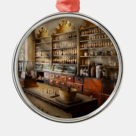 Apotheker - De apotheek Metalen Ornament (Voorkant)