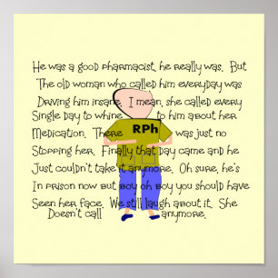 apotheker die het Poster van de artikelkunst heeft