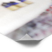 apotheker die met de klant in de geneesmiddelenwin poster (Hoek)