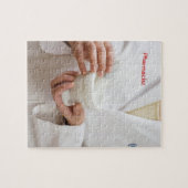 apotheker die mortar en pestle houdt legpuzzel (Horizontaal)