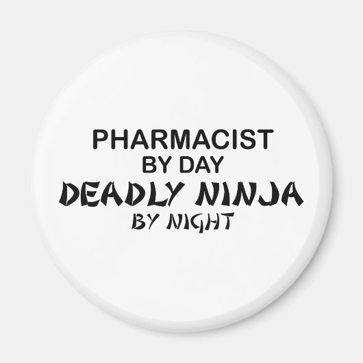 Apotheker Dodelijk Ninja bij nacht Magneet (Voorkant)