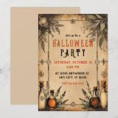 apotheker, drankflessen, Halloween Kaart (Voorkant / Achterkant)