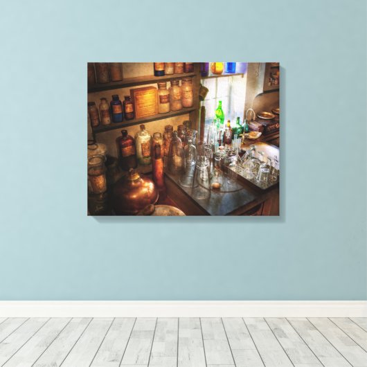 apotheker - een beetje hekwerktuig canvas afdruk (Insitu (Houten vloer))