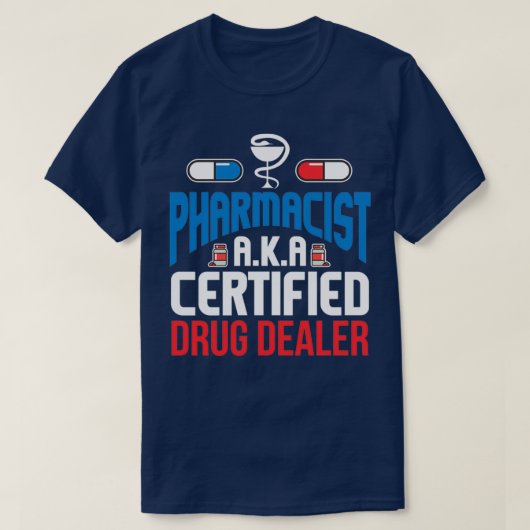 apotheker: erkend medicijnhandelaar t-shirt (Design voorkant)