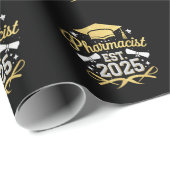Apotheker Est 2025 Afstuderen Farmacie Cadeaupapier (Rol Hoek)