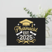 Apotheker Est 2025 Afstuderen Farmacie Kaart (Staand voorkant)