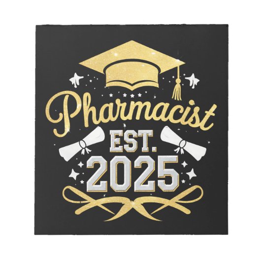 Apotheker Est 2025 Afstuderen Farmacie Notitieblok (Voorkant)