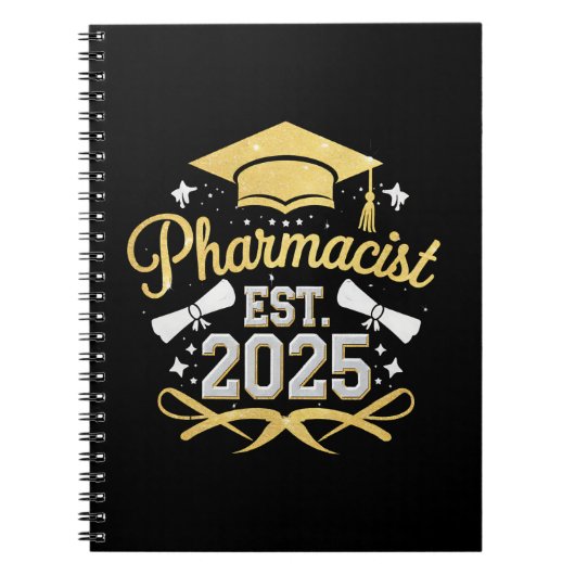 Apotheker Est 2025 Afstuderen Farmacie Notitieboek (Voorkant)