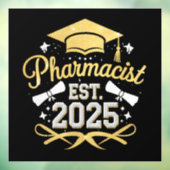 Apotheker Est 2025 Afstuderen Farmacie Raamsticker (Vel 3)