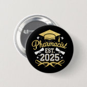Apotheker Est 2025 Afstuderen Farmacie Ronde Button 5,7 Cm (Voorkant /achterkant)