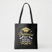 Apotheker Est 2025 Afstuderen Farmacie Tote Bag (Voorkant)