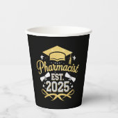 Apotheker EST 2025 Apotheek Afstuderen Papieren Bekers (Voorkant)