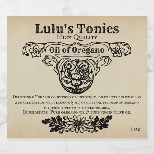 Apotheker Etiketten (Enkel label)