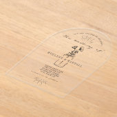 Apotheker Fles Bloemen bruiloft Acryl Uitnodigingen (Laagn)