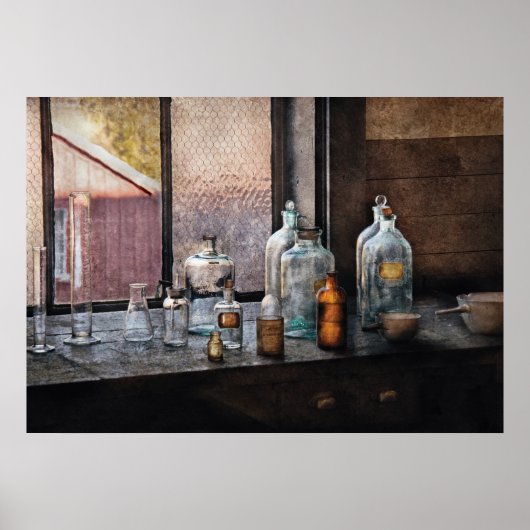 Apotheker - Flessen Poster (Voorkant)