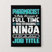 Apotheker Functie Beroep Grappige Apotheek Button (Voorkant)