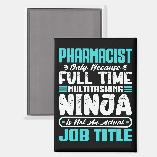 Apotheker Functie Beroep Grappige Apotheek Magneet (Voorkant / Achterkant)