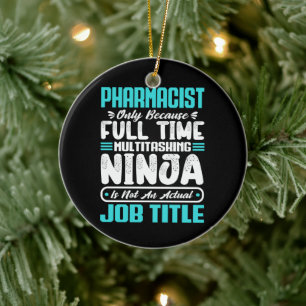 Apotheker Functietitel Beroep Grappige Apotheek Keramisch Ornament