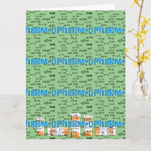 apotheker "Gefeliciteerd" Kaart (Gele Bloem)