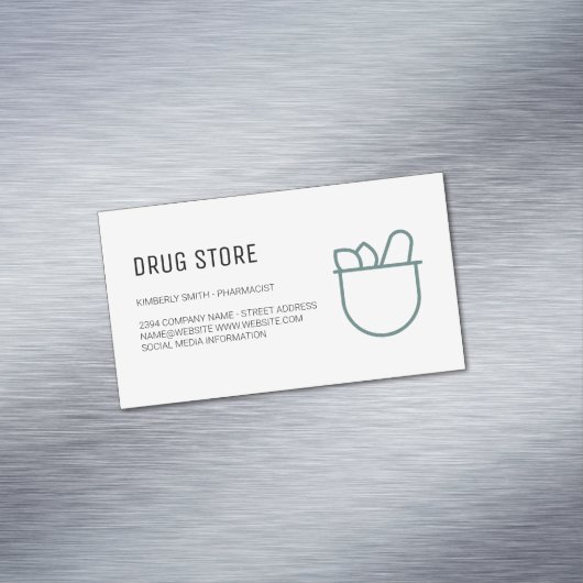 apotheker | geneeskunde magnetisch visitekaartje (Voorbeeld)