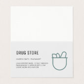 Apotheker | Geneeskunde Visitekaartje (Buitenkant ongevouwen)