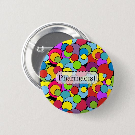 apotheker Gifts Whimsical Bubbles Ronde Button 5,7 Cm (Voorkant /achterkant)