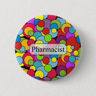 apotheker Gifts Whimsical Bubbles Ronde Button 5,7 Cm