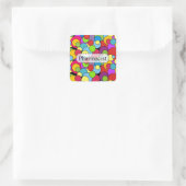 apotheker Gifts Whimsical Bubbles Vierkante Sticker (Tas)