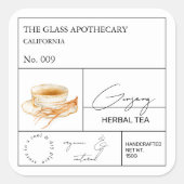 Apotheker Ginseng Kruidenthee Label (Voorkant)