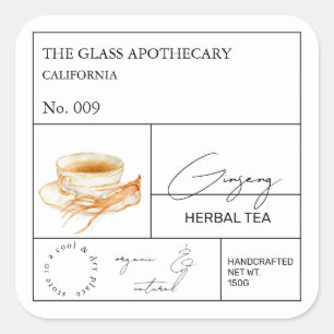 Apotheker Ginseng Kruidenthee Label