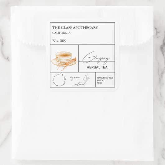 Apotheker Ginseng Kruidenthee Label (Tas)