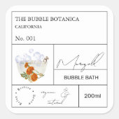 Apotheker Goudsbloem Bubbelbad Label (Voorkant)