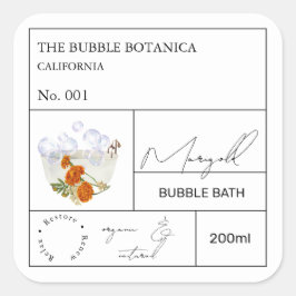 Apotheker Goudsbloem Bubbelbad Label