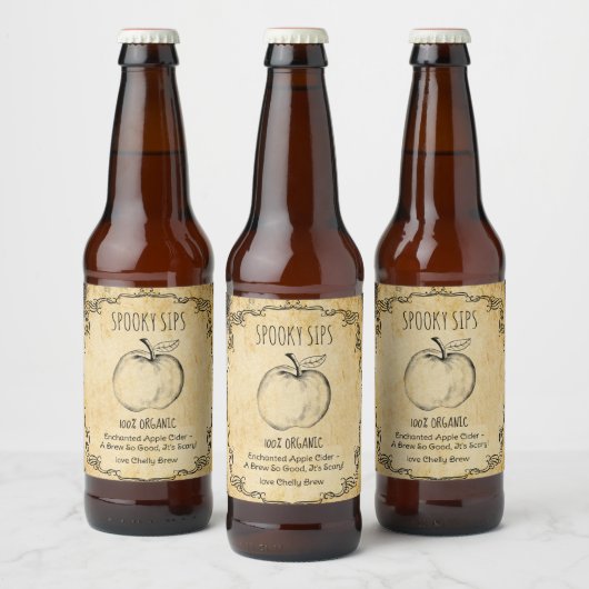 Apotheker Halloween  appelcider Bier Etiket (Flessen)