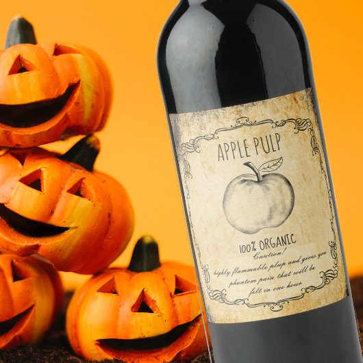Apotheker Halloween appelcider Bier Etiket