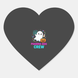 Apotheker Halloween Pharma-Boo Crew Spookontwerp_ Hart Sticker