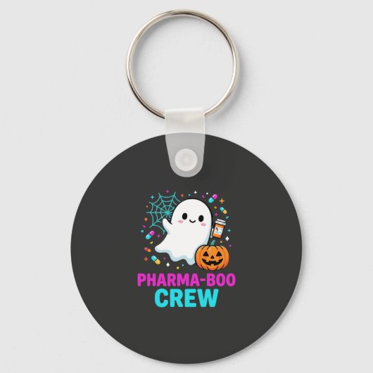 Apotheker Halloween Pharma-Boo Crew Spookontwerp_ Sleutelhanger (Voorkant)