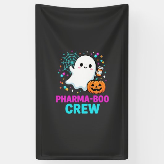 Apotheker Halloween Pharma-Boo Crew Spookontwerp_ Spandoek (Verticaal)
