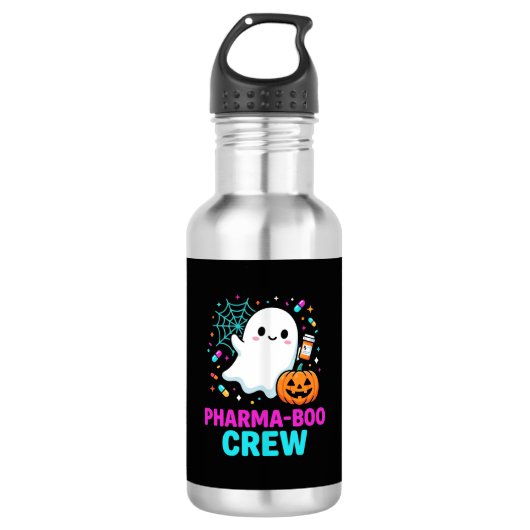 Apotheker Halloween Pharma-Boo Crew Spookontwerp_ Waterfles (Voorkant)