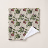 Apotheker heks Plant | Steampunk Botanische Kruide Bad Handdoek (Wasdoekje)