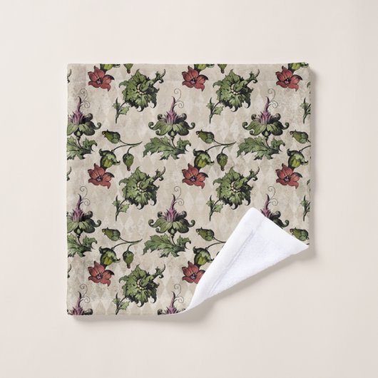 Apotheker heks Plant | Steampunk Botanische Kruide Bad Handdoek (Wasdoekje)