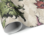 Apotheker heks Plant | Steampunk Botanische Kruide Cadeaupapier (Rol Hoek)